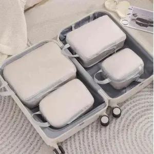 여행 캠핑 출장 캐리어 정리 의류압축 파우치 4종세트