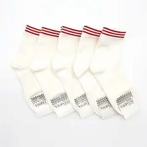 굵은 골지 여성 캐주얼 스트라이프 중목 양말 5켤레