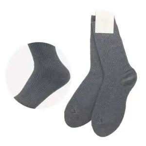 남성용 가는골지 장목양말 차콜 3켤레