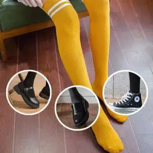여성 2선 롱 오버 니삭스 패션양말