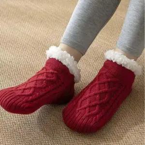 4색 1개 남성 여성 뽀글이 실내 털덧신 수면덧신 양말