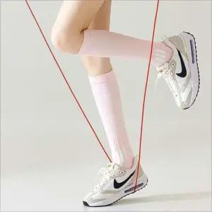 스포츠 압박양말 롱삭스 여성 근육 서포트 컬러 삭스