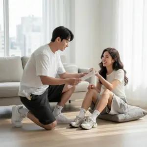 [옷자락]남자 여자 시원한 여름 트레이닝 버뮤다 팬츠