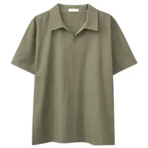 [탑보이][탑보이] 린넨라이크 오픈카라 반팔 티셔츠 (GY016)