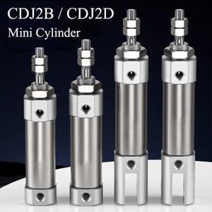 미니 소형 CDJ2B 타입 복동식 공압 에어 실린더 단일 로드 10mm 16mm 보어 20mm 25mm 30mm 스트로크