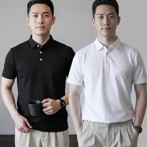 [옷자락]남자 여름 시원한 통기성 폴로 카라티