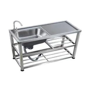 카페 싱크대 소형 보조 조립식 주방 미니 사무실용 세면대 스테인리스