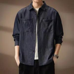 청 남친 칼라 셔츠 봄가을 아이템 트렌디 편안한 HT3