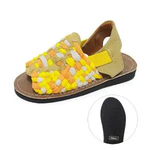 키즈 아즈텍 디노 옐로우 주니어 아동 여름 샌들 DN6DYHY4YY