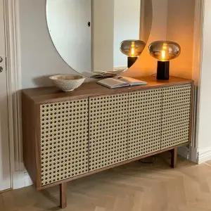 벤치형 슬라이딩 미닫이 대용량 정리함 사무실 라탄