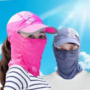 얼굴가리개 자외선차단 사이클 조깅 야외활동 여름 햇빛가리개 마스크 일체형 모자