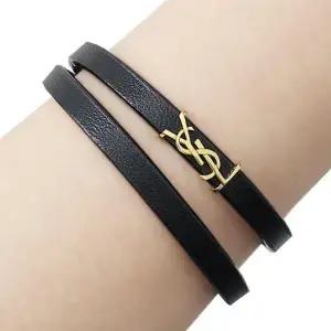 MUST IT_[논현 더팩토리] 25FW YSL 로고 카산드라 더블 랩 팔찌 745602 BL40J 1000)