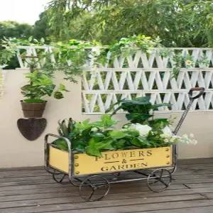 가든용 수레 화분 원예 베란다 유럽식 식물 철제 꽃마차