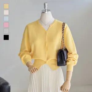 커스텀에이블 트임넥 긴팔 가디건 T2603CD028A1226454