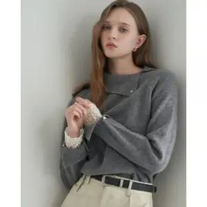 르니앤맥코이 언발란스 레이스 포인트 카라 니트 LN02KN1721209099