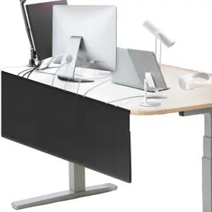 홀리마지 48인치 언더 데스크 프라이버시 패널 와이어 포켓 포함 케이블 관리 정리용 헤비 듀티 책상