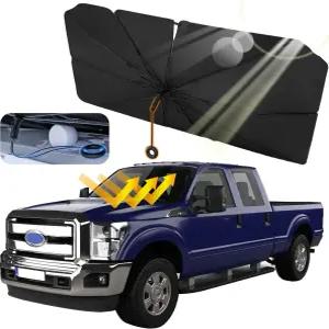 업그레이드된 자동차 앞유리 차양 우산 커버 대형 59 32