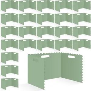 FYSUIMU 24PCS 학생 책상 개인정보 보호 보드 세이지 그린 교실 분할기 실드 패널 폴더 학교 교사 시험