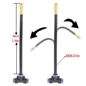 정원 미스트 냉각 시스템 조정 가능한 360 회전 구리 분무기 8mm 스트레이트 푸시 가습 급수