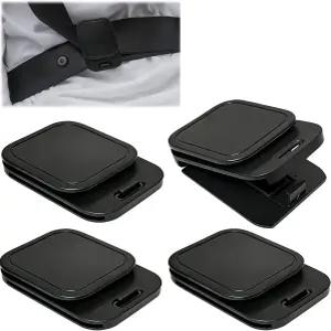 EBQOSK 안전벨트 클립 2.9인치 너비 조절 가능 안티 슬립 카 어깨 제한기 조절기 세단 SUV RV MPV 시트