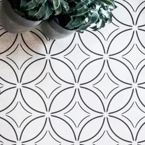 벽과 바닥용 2Pcs12 x 12 타일 스텐실 페인팅 재사용 가능 홈 데코용 디자인5