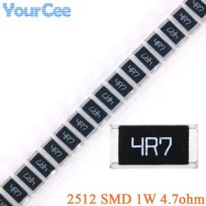 100pcs/10pcs 2512 4.7ohm SMD 저항기 4.7ohm 4.7R 4R7 칩 저항 1W 5% DIY 전자 키트