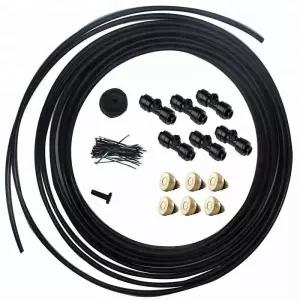 DIY 정원 안개 물 분무기 시스템 구리 노즐 식물 꽃 그린호스 6 미터