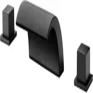 덱 마운트 로만 욕조 수도꼭지 매트 블랙 폭포 엑스트라 하이 플로우 수메르레인