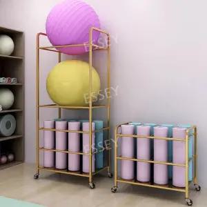 요가매트 정리함 수납함 보관함 블랙 이동식 운동용품 랙 정리대