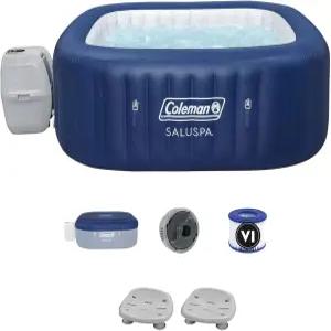 콜먼 살루스파 아틀란티스 에어젯 스퀘어 온수 욕조 140개의 진정 제트기와 다리 조절이 가능한 베스트웨이