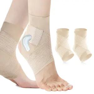 실리콘 스태빌라이저 패드가 있는 삔 발목을 위한 eYoto 1쌍 보호대 부상 치유를 조절 가능한 어망