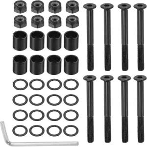 파티킬 스케이트보드 하드웨어 키트 책상 장착 나사 액슬 너트 육각 키 세트 트럭 휠용 와셔 스페이서 포함