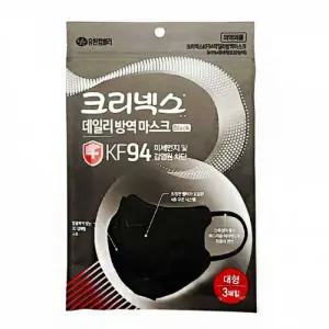 먼지 데일리 방역 대형 마스크 블랙 3매