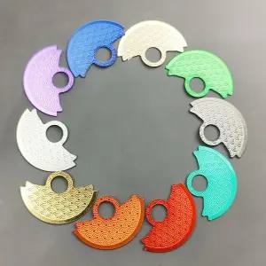 웨이브 패턴 NH35 자동 해머 로터 금속 패치 시계 무브먼트 개조 부품 4R35 4R36 7S SKX007