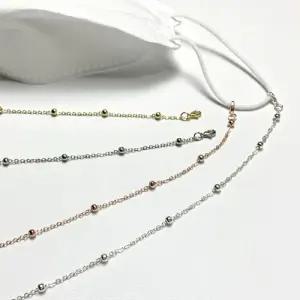 마스크 스트랩 구슬 비즈 포인트 체인 써지컬스틸