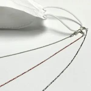 마스크목걸이 투톤 배색 작은 구슬 비즈 스트랩