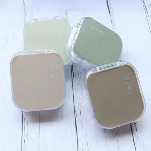 더벨라 거울 휴대용 렌즈통 렌즈 보관 케이스 세트 휴대용렌즈케이스