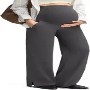 배 위에 주머니가 있는 G4Free ShiftReady 임산부 작업 바지 임신 와이드 레그 드레스