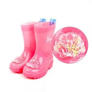 머메이드 반투명 핑크 레인부츠 아동장화 WH0484