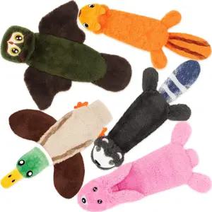 파이어 개 삐걱거리는 장난감 스터핑이 없는 플러시 크링클 물병 씹는 소형 중형 대형 품종 츄어 튼튼한