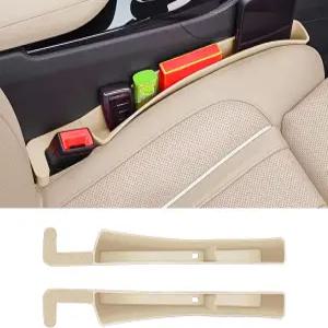 Tioollev 2PCS 카시트 갭 필러 자동차 시트 정리함이 콘솔 사이의 간격을 채우고 범용 보관함 인서트가