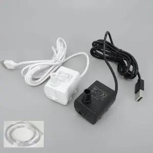 화이트 블랙 5V USB 워터 펌프 매우 조용한 브러시리스 잠수정 분수 수족관 튜브 호스 물고기 탱크 애완