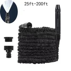 25FT200FT 확장 가능한 매직 호스 홈 가든 급수 물 파이프 고압 세차 청소 물총 원예 용품