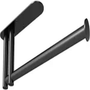 주방용 캐비닛 아래 종이 타월 홀더 업그레이드된 헤비 듀티 더블 폴 디자인 및 나사 자가 접착 바 랙