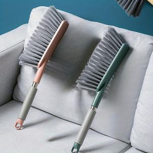 1개 먼지 브러시 긴 손잡이 부드러운 브러시 편리한 침대 브러시 소파 카펫 침대 시트 침실 틈새 청소 브러시