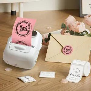 무선 라벨 프린터 P50 무잉크 블루투스 호환 열전사 메이커 접착 스티커 기계 DIY 패턴 바코드