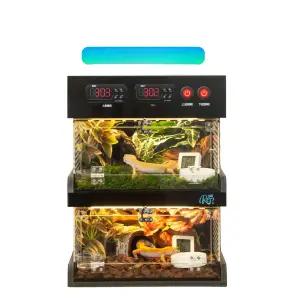 렉 사육장 레오파드게코 렉사 하우스 집 애완뱀 온도 2단 블랙 단일온도