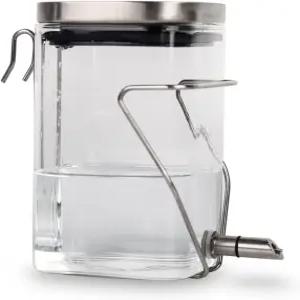 햄스터 물병 소형 동물 유리 급수기 설탕 글라이더 쥐 새를 위한 스테인리스 스틸 노즐 노 드립 음용