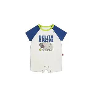 벨리타앤보이즈 베이비 블루 엘리펀트 컬러 블록 짧은 점프수트 BB6MBS11DL