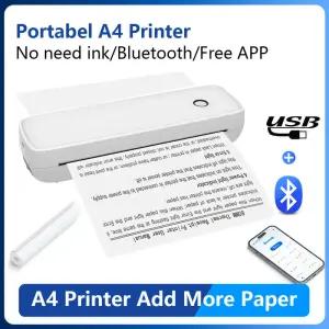 A4 열전사 프린터 A80 휴대용 충전식 Bluetooth 무선 지원 Windows/Android/Mac
